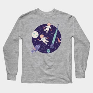 Lunar Landing - Purple Long Sleeve T-Shirt